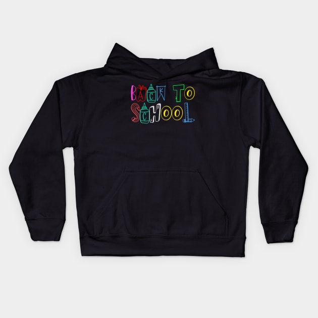 Back To School Schoolchild Students Kids Hoodie by Foxxy Merch